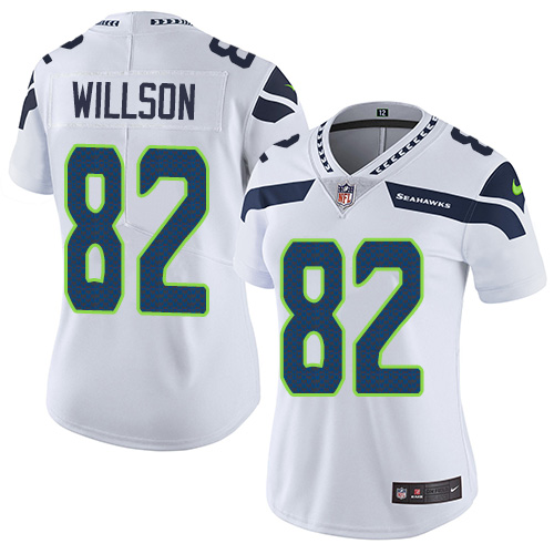 Nike Seahawks #82 Luke Willson White Women's Stitched NFL Vapor Untouchable Limited Jersey